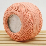 45g Cotton Size 8 Crochet Threads, Embroidery Floss, Yarn for Lace Hand Knitting, Light Salmon, 1mm(PW-WG40532-13)