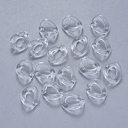 Transparent Acrylic Linking Rings, Quick Link Connectors, For Jewelry Curb Chains Making, Twist, Clear, 15.5x13.5x6mm, Inner Diameter: 9x6mm, about 1250pcs/500g(TACR-T018-06)