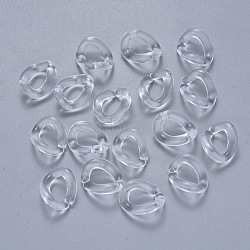 Transparent Acrylic Linking Rings, Quick Link Connectors, For Jewelry Curb Chains Making, Twist, Clear, 15.5x13.5x6mm, Inner Diameter: 9x6mm, about 1250pcs/500g(TACR-T018-06)