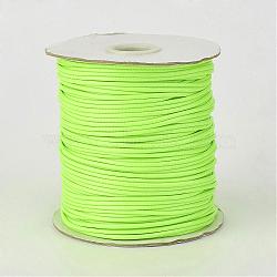 Eco-Friendly Korean Waxed Polyester Cord, Green Yellow, 2mm, about 90yards/roll(80m/roll)(YC-P002-2mm-1186)