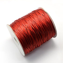 Korean Waxed Polyester Cords, FireBrick, 1.5mm, about 200yards/roll(600 feet/roll)(YC-Q002-1.5mm-102)