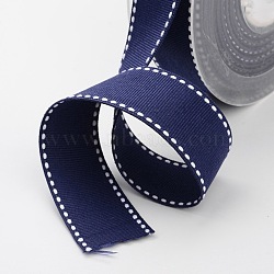 Grosgrain Polyester Ribbons for Gift Packings, Midnight Blue, 5/8 inch(16mm), about 100yards/roll(91.44m/roll)(SRIB-I001-016-371W)