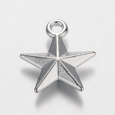 Silver Star Alloy Charms