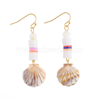 White Polymer Clay Earrings