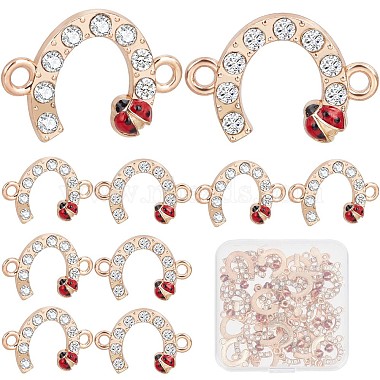 Golden Insects Alloy+Rhinestone Links