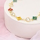 Clover Brass Link Bracelets for Woman(BJEW-S157-02G)-2