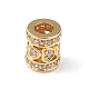 Rack Plating Brass Micro Pave Clear Cubic Zirconia European Style Beads(KK-C019-28G)-1