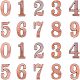 SUPERFINDING 40Pcs Number 0~9 ABS Plastic Mirror Wall Stickers(DIY-FH0002-41R)-1