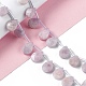 Perles naturelles de perles de lépidolite(G-G805-B18)-2