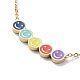 Colorful Enamel Smile Face Pendant Necklace with 201 Stainless Steel Cable Chains(NJEW-D055-05G)-4