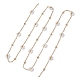 chaîne à maillons en perles de verre fleur(AJEW-JB01207-01)-1