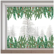 PVC Window Static Stickers, Rectangle Shape, for Window Decoration, Leaf, 380x1160mm(AJEW-WH0385-0009)