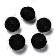 Wool Felt Balls, Black, 18~22mm(AJEW-P081-A11)