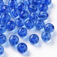 Transparent Acrylic Beads, Round, Royal Blue, 8x7mm, Hole: 2mm, about 1745pcs/500g(MACR-S370-A8mm-751)