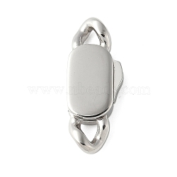 316 Surgical Stainless Steel Bayonet Clasps, Stainless Steel Color, 20.5x8x4mm, Hole: 2x2.5mm(STAS-H234-07P-04)