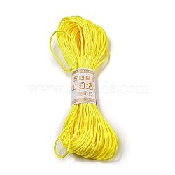 Polyester Embroidery Floss, Cross Stitch Threads, Yellow, 1.5mm, 20m/bundle(OCOR-C005-A09)