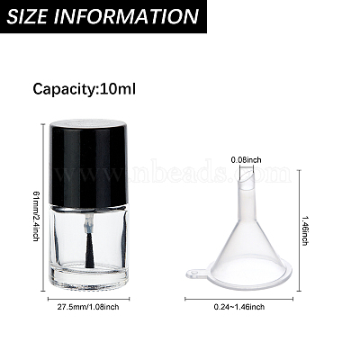 Transparent Glass Nail Polish Empty Bottle(MRMJ-BC0002-52)-2