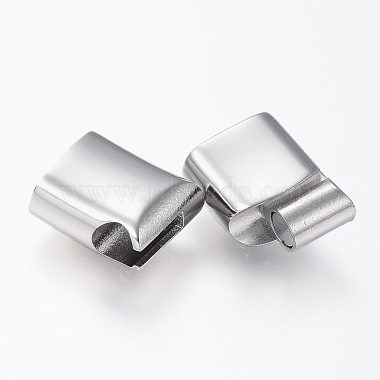 304 Stainless Steel Magnetic Clasps with Glue-in Ends(X-STAS-G157-14P-12x7mm)-2