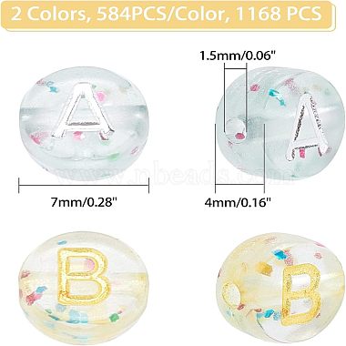 chgcraft 2 couleurs placage perles acryliques transparentes(TACR-CA0001-03)-2