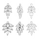 8pcs 2pendentifs en laiton de style incrusté de zircone cubique transparente(ZIRC-AR0001-23)-1