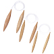 nbeads 3pcs 3 aiguilles à tricoter circulaires en bambou(TOOL-NB0001-94)-1