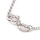 Anti-Tarnish Rhodium Plated 925 Sterling Silver Cable Chains Necklace for Women(STER-I021-08A-P)-3