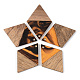 Resin & Walnut Wood Pendants(RESI-S389-012A-A01)-1