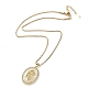 Ожерелья с подвеской из латуни с микро паве на День матери и прозрачным кубическим цирконием(NJEW-G126-01E)-2