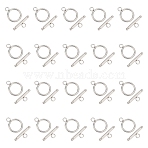 Tarnish Resistant 304 Stainless Steel Toggle Clasps, Stainless Steel Color, Toggle: 21x16mm, Hole: 3mm, Bar: 23x3mm, Hole: 3mm(X-STAS-K148-01P)
