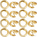 50Pcs Brass Open Jump Rings, Round Locking Jump Ring, Real 24K Gold Plated, 5.5x1mm(KK-BBC0027-90B)