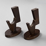 Wooden Magic Wand Display Stands, Coconut Brown, 7.3x4.3x9.7cm(ODIS-WH0086-151)