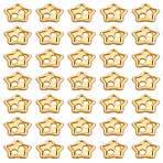 150Pcs 2-hole Alloy Buttons, Star, Golden, 4x4.5x1mm, Hole: 0.7mm(BUTT-LP0001-08)