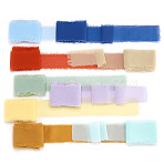 22.5M 9 Colors Polyester Frayed Ribbon, Fringe Raw Edges, for Wedding Invitations, Bouquets, Gift Wrapping, Mixed Color, 1-5/8 inch(40mm), 2.5m/color(OCOR-TA0001-91)