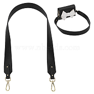 PU Leather Shoulder Bag Straps, with Alloy Swivel Clasps, Black, 96.8x4x0.3cm(FIND-WH0111-358)