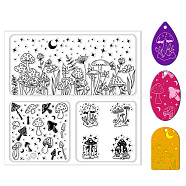 Silicone Clay Texture Mat, Clay Modeling Pattern Pad, Mushroom, 140x140x3mm(AJEW-WH0447-045)