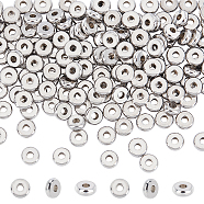 200Pcs 304 Stainless Steel Beads, Disc/Flat Round, Stainless Steel Color, 6x2mm, Hole: 2mm(STAS-UN0025-24)