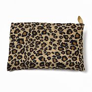 Foldable Eco-Friendly Nylon Grocery Bags, Reusable Waterproof Shopping Tote Bags, with Pouch and Bag Handle, Leopard Print Pattern, 52.5x60x0.15cm(ABAG-B001-14)