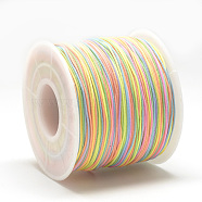 Polyester Cords, Colorful, 0.5~0.6mm, about 131.23~142.16 yards(120~130m)/roll(OCOR-Q038-C02)