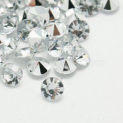 Imitation Taiwan Acrylic Rhinestone Pointed Back Cabochons, Faceted, Diamond, Clear, 3.5x3mm(GACR-A003-3.5mm-01)