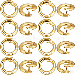 50Pcs Brass Open Jump Rings, Round Locking Jump Ring, Real 24K Gold Plated, 5.5x1mm(KK-BBC0027-90B)
