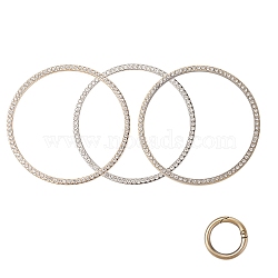 Alloy Rhinestone Bag Handle, Ring with Crystal, for Bag Handles Replacement Accessories, Mixed Color, 9.18cm, Inner Diameter: 8.22cm(FIND-WR0002-93)