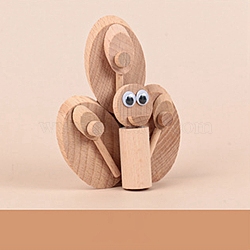 DIY Woodwork 3D Peacock Animal Wood Chip Tree Branch Material Pack, for Kindergarten Handmade Educational Toys, BurlyWood, 4.05x2cm(DIY-C024-03)
