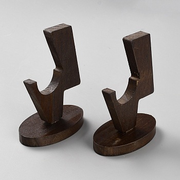 Wooden Magic Wand Display Stands, Coconut Brown, 7.3x4.3x9.7cm