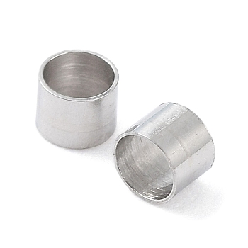 304 Stainless Steel Beads, Column, Stainless Steel Color, 2.5x2mm, Hole: 2mm