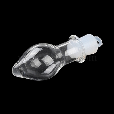 Clear Glass Wishing Bottle Pendants(GLAA-A010-01C)-2