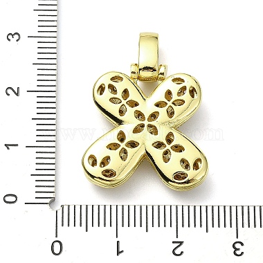 Brass Micro Pave Clear Cubic Zirconia Pendants(KK-M279-01G-X)-3