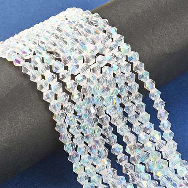Handmade Glass Faceted Bicone Beads(GB6mmC28-AB)-4