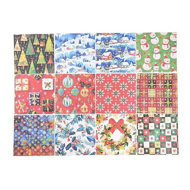 Christmas Pattern Scrapbooking Paper Pads Set(STIC-C010-34A)-2