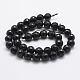 Chapelets de perles en tourmaline noire naturelle(G-J373-25-6mm)-3