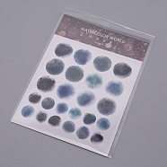 Waterproof PVC Creative Sticker, Water Color Polka Dot Pattern, Dark Blue, 16x10x0.5cm, 2pcs/bag(DIY-WH0195-38E)